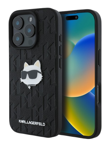 KARL LAGERFELD CARCASA CHOUPETTE HEAD IPHONE 16 PRO NEGRO