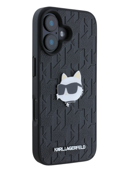KARL LAGERFELD CARCASA CHOUPETTE PIN IPHONE 16 PLUS NEGRO