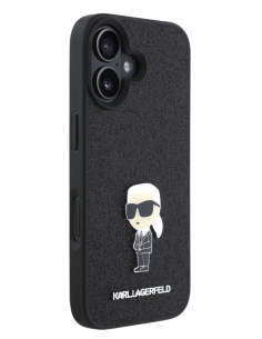 KARL LAGERFELD CARCASA GLITTER PIN IPHONE 16 PLUS NEGRO 2
