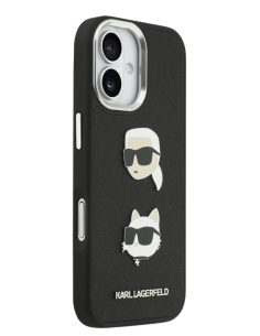 KARL LAGERFELD CARCASA GRAINED K&C HEADS IPHONE 17 NEGRO 2