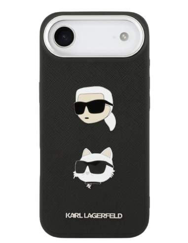 KARL LAGERFELD CARCASA GRAINED K&C HEADS IPHONE AIR NEGRO