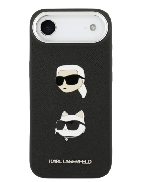 KARL LAGERFELD CARCASA GRAINED K&C HEADS IPHONE AIR NEGRO