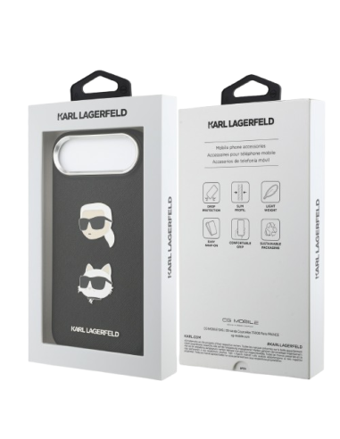 KARL LAGERFELD CARCASA GRAINED K&C HEADS IPHONE AIR NEGRO