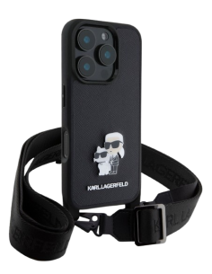 KARL LAGERFELD CARCASA K&C CROSSBODY IPHONE 16 PRO NEGRO 2