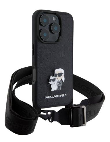 KARL LAGERFELD CARCASA K&C CROSSBODY IPHONE 16 PRO NEGRO