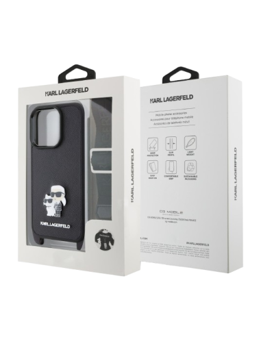 KARL LAGERFELD CARCASA K&C CROSSBODY IPHONE 16 PRO NEGRO