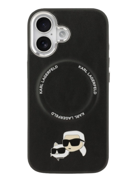 KARL LAGERFELD CARCASA MAGSAFE K&C PINS IPHONE 17 NEGRO