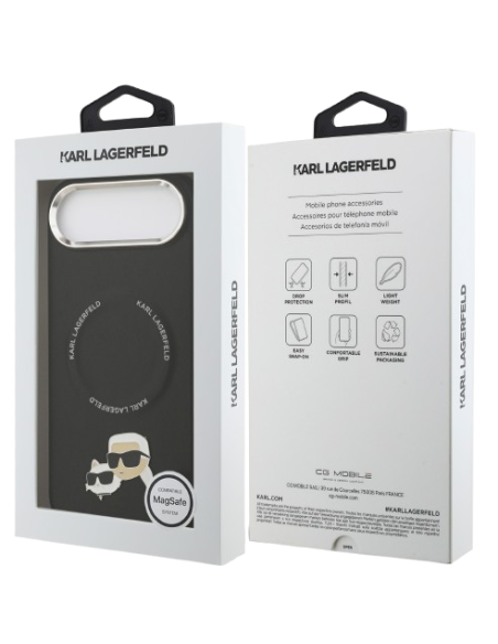 KARL LAGERFELD CARCASA MAGSAFE K&C PINS IPHONE AIR NEGRO