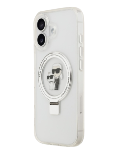 KARL LAGERFELD CARCASA MAGSAFE RINGSTAND IPHONE 17 BLANCO 2