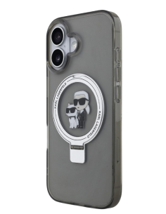KARL LAGERFELD CARCASA MAGSAFE RINGSTAND IPHONE 17 NEGRO 2