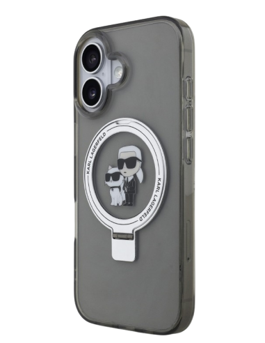 KARL LAGERFELD CARCASA MAGSAFE RINGSTAND IPHONE 17 NEGRO