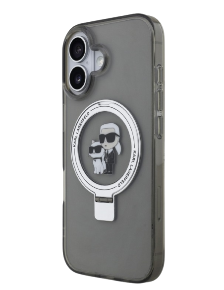 KARL LAGERFELD CARCASA MAGSAFE RINGSTAND IPHONE 17 NEGRO