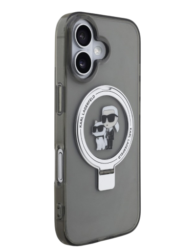 KARL LAGERFELD CARCASA MAGSAFE RINGSTAND IPHONE 17 NEGRO