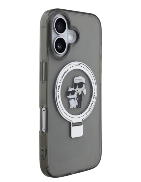 KARL LAGERFELD CARCASA MAGSAFE RINGSTAND IPHONE 17 NEGRO