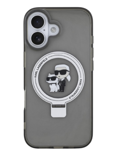 KARL LAGERFELD CARCASA MAGSAFE RINGSTAND IPHONE 17 NEGRO
