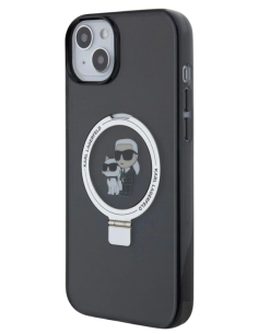 KARL LAGERFELD CARCASA MAGSAFE RINGSTAND KC IPHONE 16 PLUS NEGRO 2