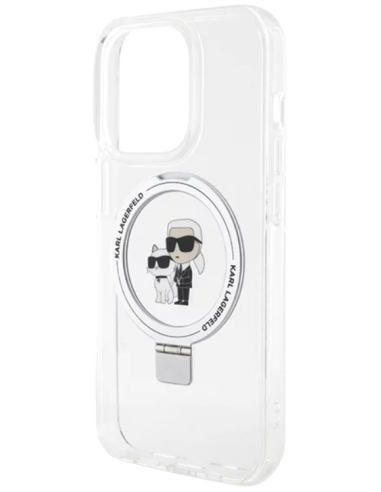 KARL LAGERFELD CARCASA MAGSAFE RINGSTAND KC IPHONE 16 PRO MAX BLANCO