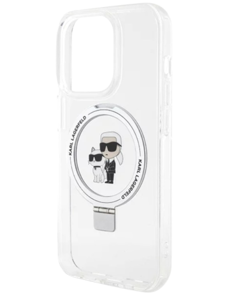 KARL LAGERFELD CARCASA MAGSAFE RINGSTAND KC IPHONE 16 PRO MAX BLANCO