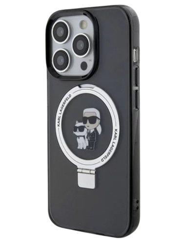 KARL LAGERFELD CARCASA MAGSAFE RINGSTAND KC IPHONE 16 PRO MAX NEGRO