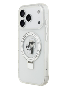 KARL LAGERFELD CARCASA MAGSAFE RINGSTAND KC IPHONE 17 PRO BLANCO 2