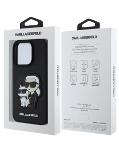 KARL LAGERFELD CARCASA SAFFIANO K&C IPHONE 15 PRO MAX NEGRO 2
