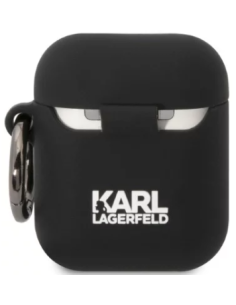 KARL LAGERFELD FUNDA 3D KARL SILICONA AIRPODS 1/2 NEGRO 2