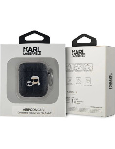 KARL LAGERFELD FUNDA K&C HEAD PIN AIRPODS 1/2 NEGRO 2
