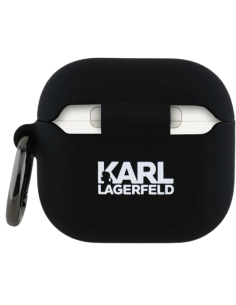 KARL LAGERFELD FUNDA SILICONA 3D K&C AIRPODS 4 NEGRO 2