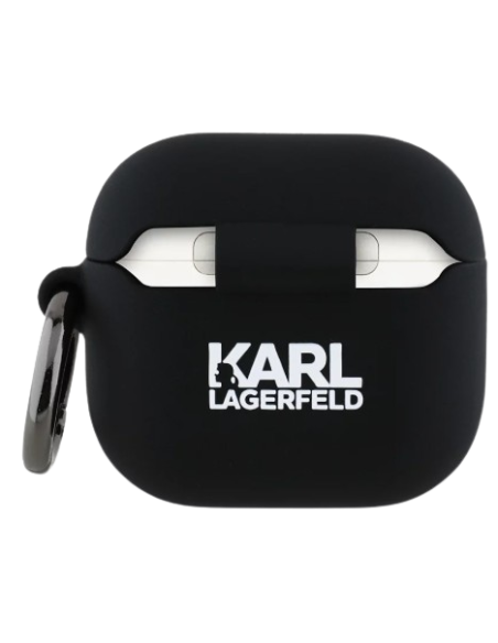 KARL LAGERFELD FUNDA SILICONA 3D NFT AIRPODS 4 NEGRO