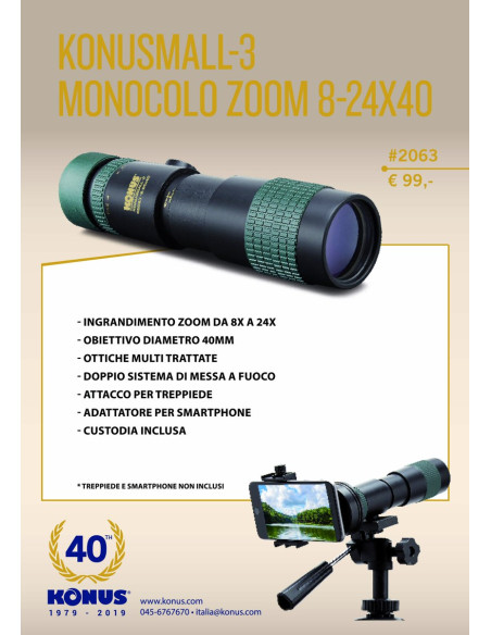 KONUS MONOCULAR KONUSSMALL 8-24x40