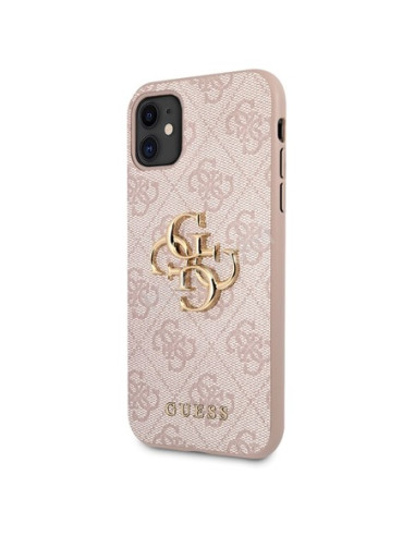 GUESS carcasa METAL LOGO IPHONE 11 ROSA