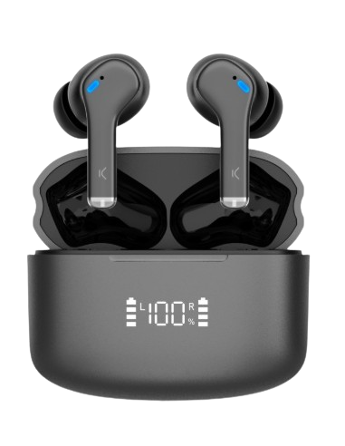 KSIX AURICULARES ANC / ENC / PANTALLA / NEGRO