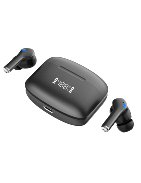 KSIX AURICULARES ANC / ENC / PANTALLA / NEGRO
