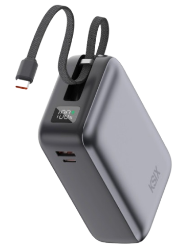 KSIX BATERIA AUXILIAR 30000mAh / PD 65W / CABLE USBc
