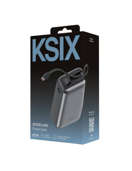 KSIX BATERIA AUXILIAR 30000mAh / PD 65W / CABLE USBc