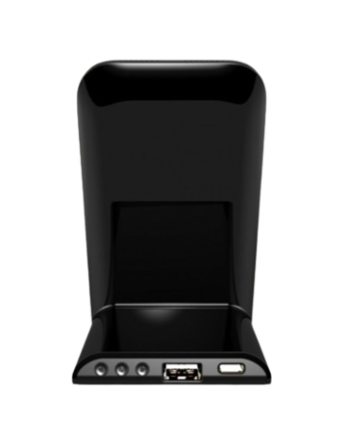 KSIX CARGADOR INALAMBRICO  y DESPERTADOR QUICK 15W NEGRO