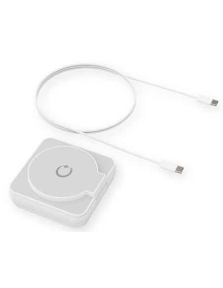 KSIX CARGADOR INDUCCION CUBE PLEGABLE 15W 3 EN 1 BLANCO