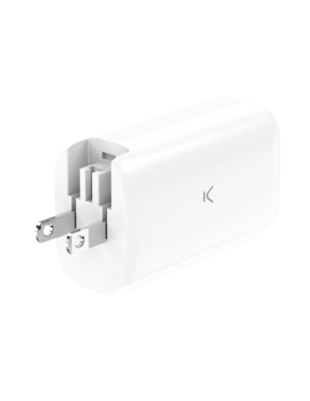 KSIX CARGADOR REDTRAVEL 2XUSB-C 1XESB 65W GAN EU/UK BLANCO