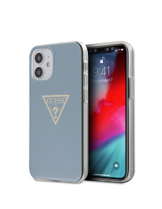 GUESS carcasa METALLIC iphone 12 MINI AZUL