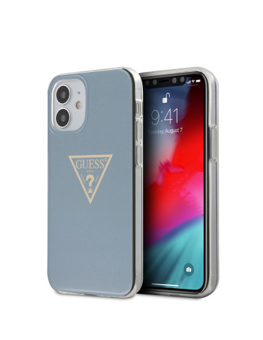 GUESS carcasa METALLIC iphone 12 MINI AZUL