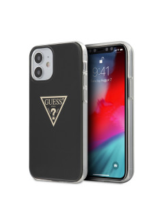 GUESS carcasa METALLIC iphone 12 MINI NEGRO