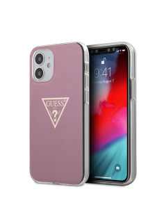 GUESS carcasa METALLIC iphone 12 MINI ROSA