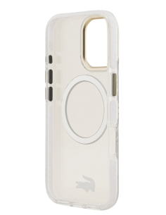 LACOSTE CARCASA MAGSAFE SHOCKPROOF IPHONE 17 DORADO/BLANCO 2