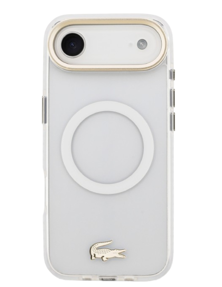 LACOSTE CARCASA MAGSAFE SHOCKPROOF IPHONE AIR DORADO/BLANCO