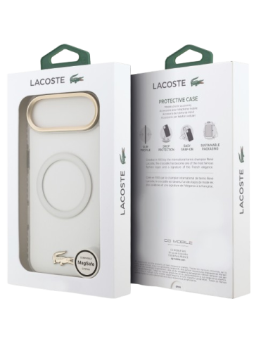 LACOSTE CARCASA MAGSAFE SHOCKPROOF IPHONE AIR DORADO/BLANCO