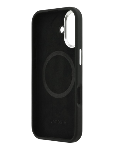 LACOSTE CARCASA MAGSAFE SILICONE CROC IPHONE 17 NEGRO