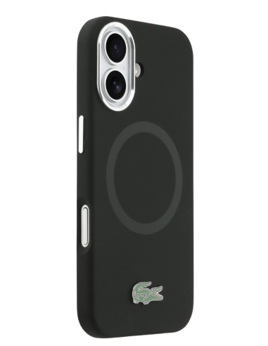 LACOSTE CARCASA MAGSAFE SILICONE CROC IPHONE 17 NEGRO