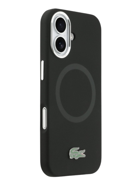 LACOSTE CARCASA MAGSAFE SILICONE CROC IPHONE 17 NEGRO