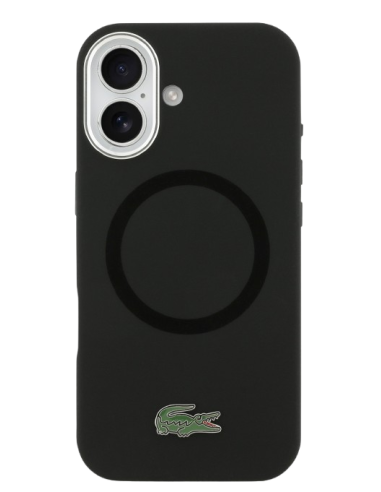 LACOSTE CARCASA MAGSAFE SILICONE CROC IPHONE 17 NEGRO