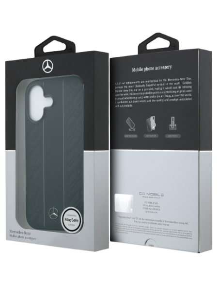 MERCEDES BENZ CARCASA MAGSAFE LEAVES IPHONE 17 NEGRO